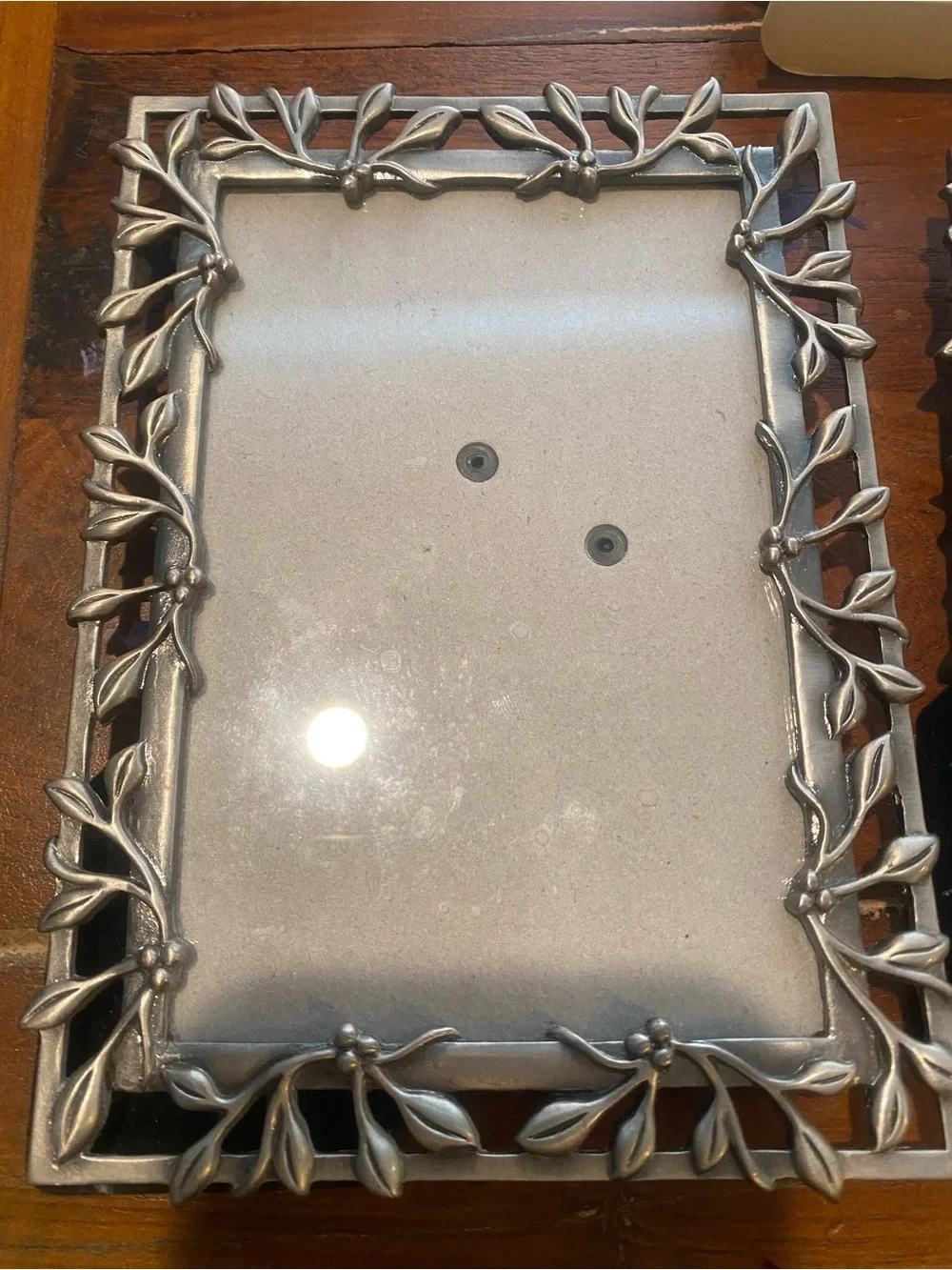 Silver Leaf Metal Picture Frame Set - 3.5 x 5